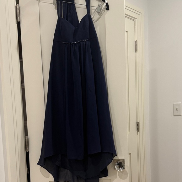 David's Bridal Midnight Blue Formal Kids Dress - Picture 3 of 4